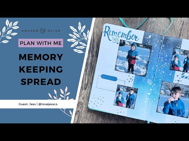 Creating A Unique Monthly Memory Keeping Spread | Plan With Me | Bullet Journal Spread Ideas