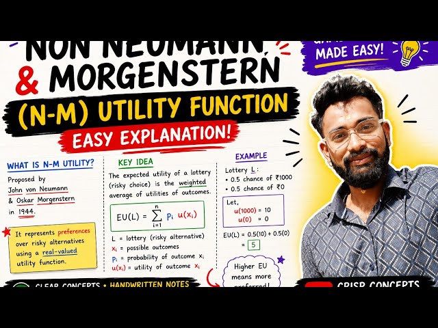 N-M Utility Function Made Simple 🔥 | Handwritten Notes + Exam-Oriented Explanation