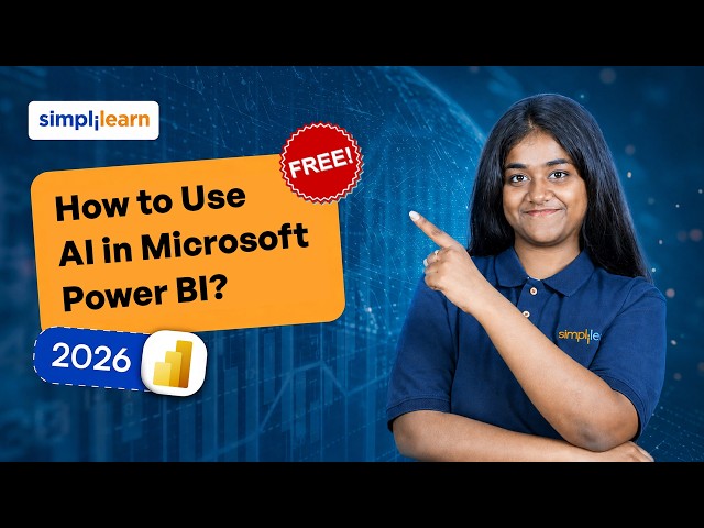 How to Use AI in Microsoft Power BI? | Microsoft Power BI with AI Assistance | Simplilearn