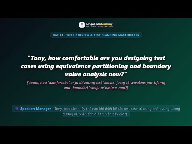🚀 Day 14 - Week 2 Review & Test Planning Masterclass | English for QA & Testing Professionals
