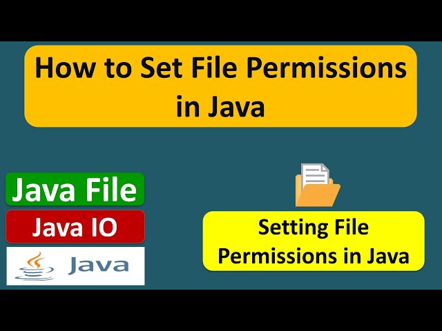 How to Set File Permissions in Java? | Java IO | Java Tutorial