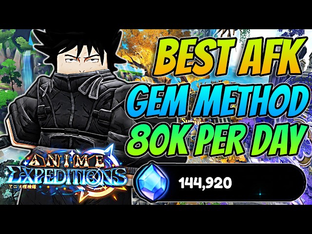The *BEST* AFK Gem Method In Anime Expeditions Release! (80K Per Day)