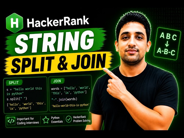🔥 HackerRank Python String Split & Join | Easy Explained (Step-by-Step)