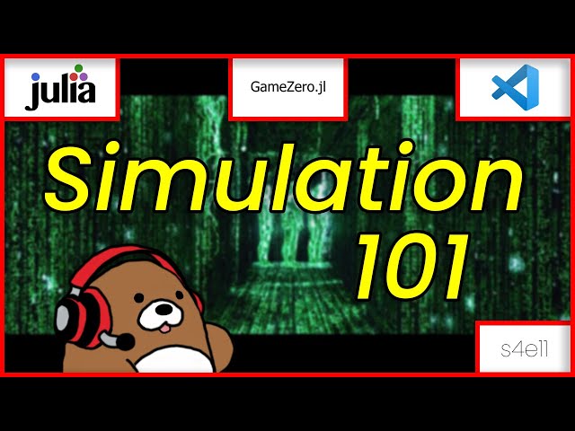 [04x11] Intro to 2D Computer Simulations | GameZero.jl, Julia & VS Code [Julia Desktop Apps]