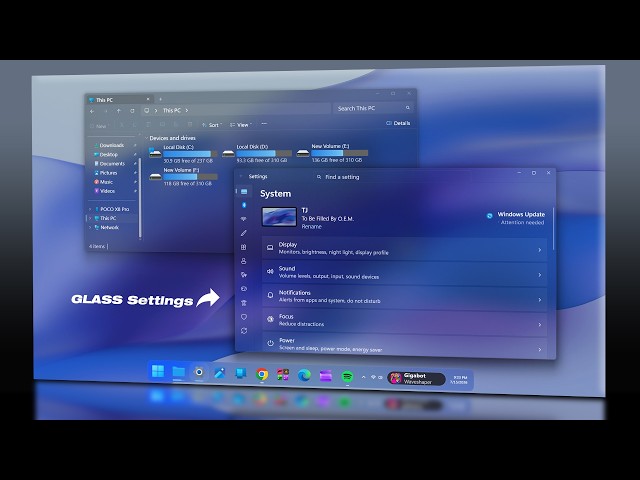 New Windows 11 Blur GLASS - Glass Aesthetics for Everyone