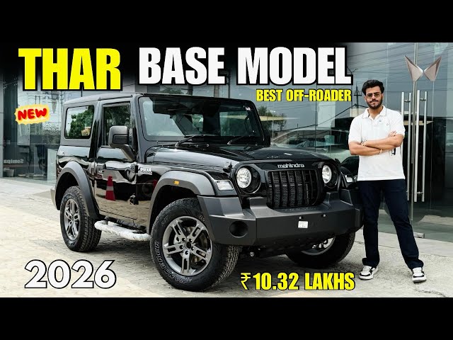 Mahindra Thar AXT Base Model 2026 Detailed Review ✅ Thar Base Model Diesel MT RWD Price & Features 🔥