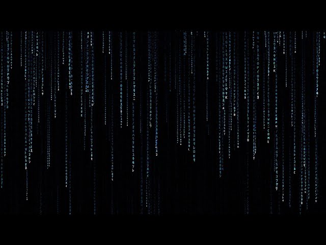 Middle Blue Matrix Code (Rain 15 Min.)