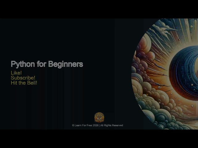 Python for Beginners | 06A