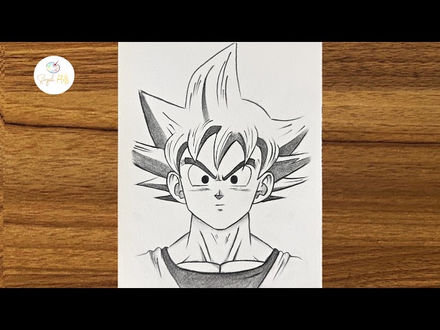 How to draw Goku || Goku Ultra Instinct drawing step by step || easy  anime drawing tutorial