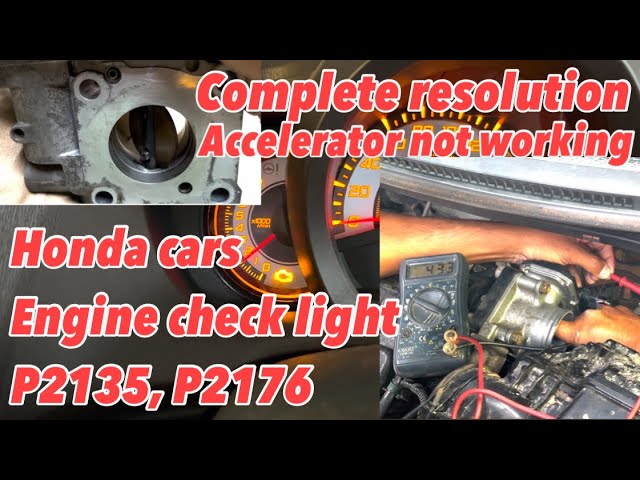Honda brio amaze jazz city throttle body ECU ECM wiring issue engine check light P2135 P2176 problem