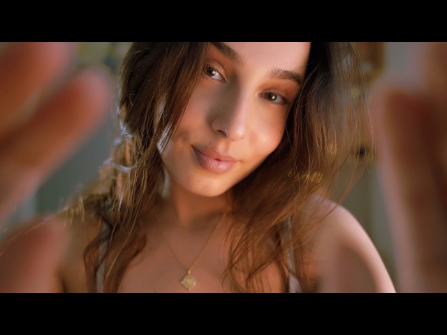 Gentle Face Touching to Help You Fall Asleep | ASMR Reiki (face tracing, lens covering)