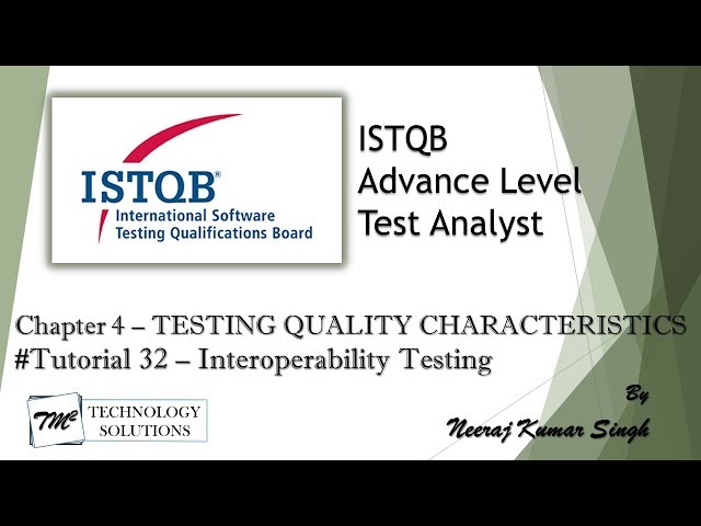 ISTQB Advance Test Analyst | 4.2.4 Interoperability Testing | ISTQB Tutorials