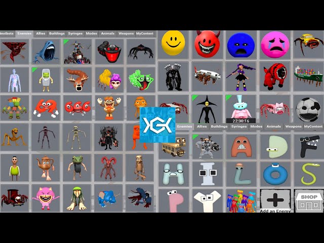 Nextbots in playground mod unlocked every characters for free unlimited coins 