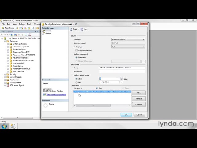 SQL Server Tutorial - How to backup databases