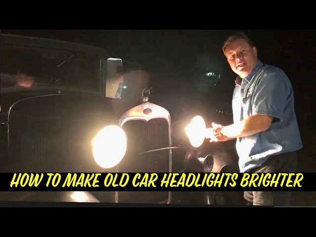BRIGHT! Pre-focused LED headlights for Ford Model A 6 volt electrical system. Almost BLINDED ME!!