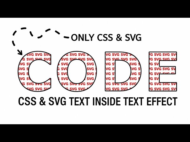 SVG Text Inside Text Effect 🔥 | HTML CSS SVG Tutorial. #css #html #svg #pattern #texteffect #fyp #ui
