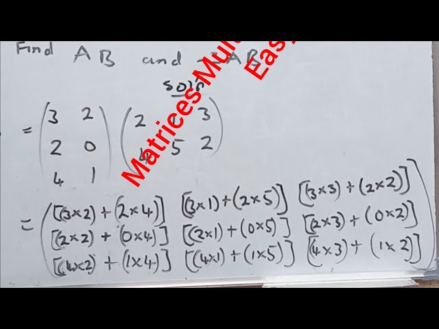 Secret of Matrices Multiplication #education #maths #matheducation #howtosolve