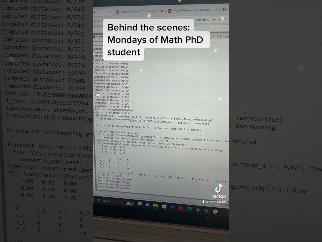 Behind the scenes of math PhD student