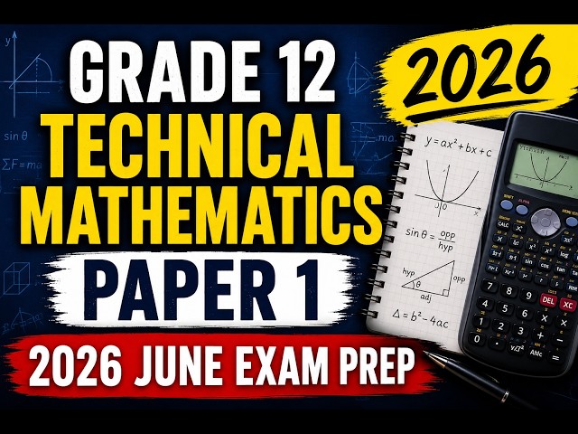 2026 TECHNICAL MATHEMATICS GRADE 12 MIDYEAR EXAM: JUNE EXAMINATION: TECHMATHS MEMO: SOLUTIONS