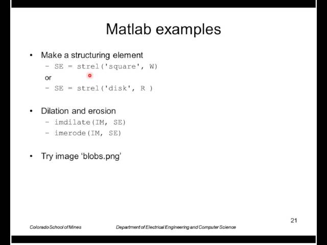 EENG 510 - Lecture 10-2 Morphological Processing