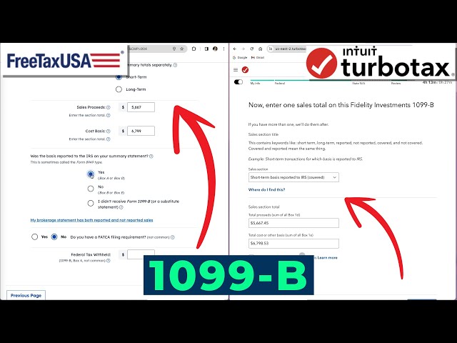 How to Enter 1099-B Capital Gains & Losses into Tax Software