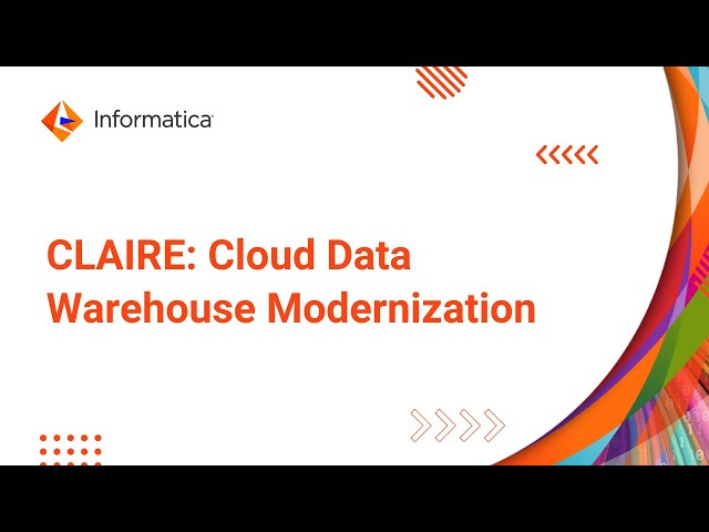 CLAIRE - Cloud Data Warehouse Modernization