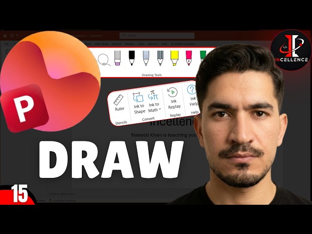 Microsoft PowerPoint Course Lecture 15 | MS PowerPoint Draw Tab Complete Tutorial | Incellence