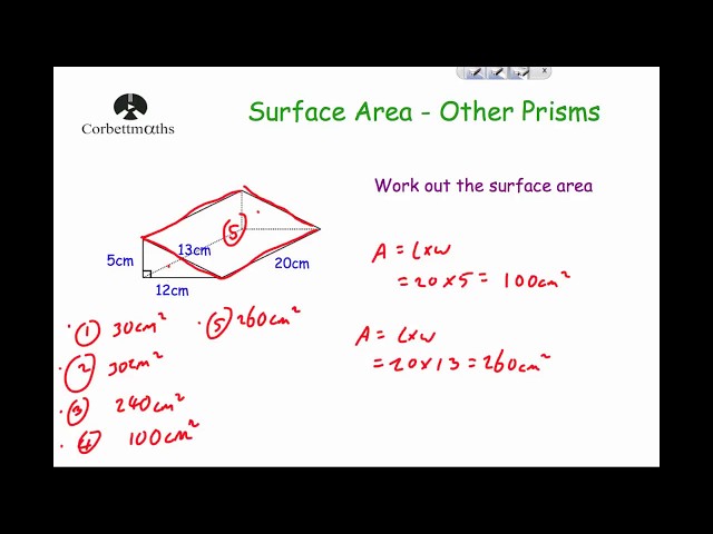 Surface Area of Prisms - Corbettmaths