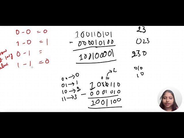 Applied Math Class 11 CBSE (ML AGGARWAL)-  Numbers (BINARY Subtraction)