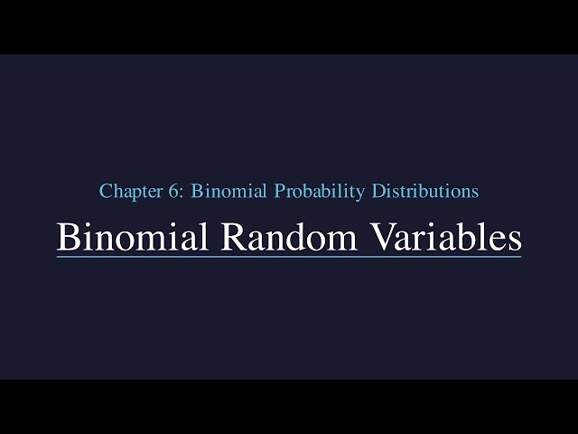 19 binomial random variables