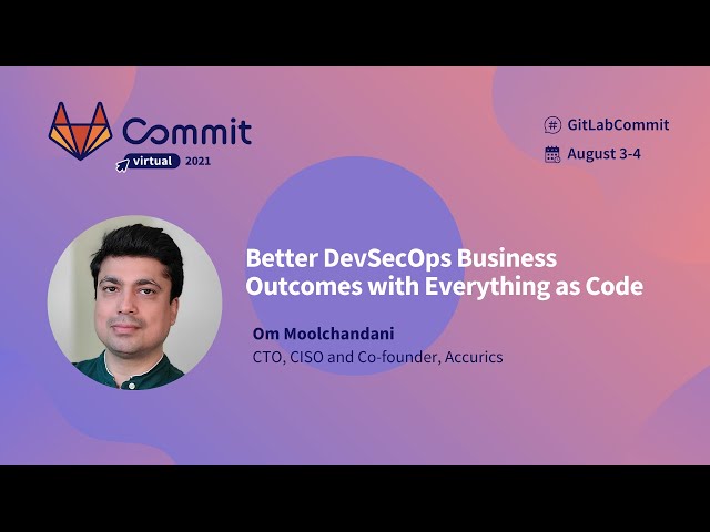 Commit Virtual 2021: Better DevSecOps Business Outcomes with Everything as Code
