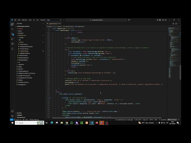Aplicación Móvil de Chat con react native y firebase real time database