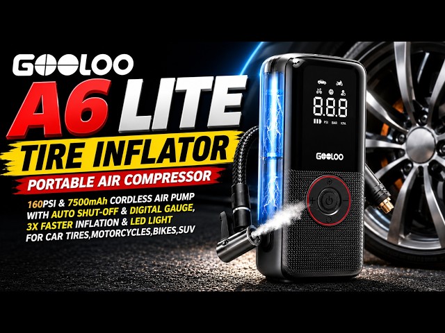 Never Get Stranded! GOOLOO A6 Lite Portable Air Compressor Review
