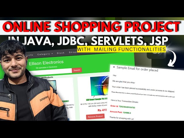Online Shopping project in JSP + Servlet (Eclipse,Tomcat , Java MySQL) Complete Project