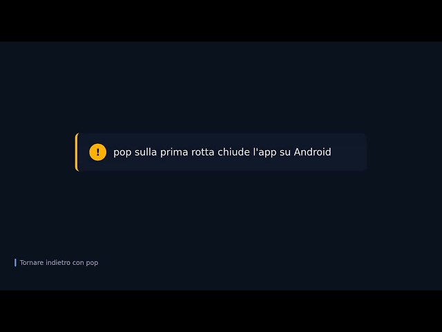 Navigazione di base in Flutter con Navigator: push, pop e passaggio dati