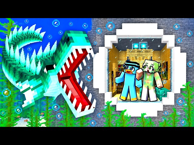 Construí una Casa SUBACUÁTICA SECRETA para Esconderme de un TIBURÓN MUTANTE!