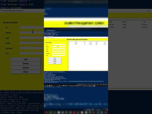 🚀 Python PostgreSQL CRUD Application 💻 #pythonprogramming