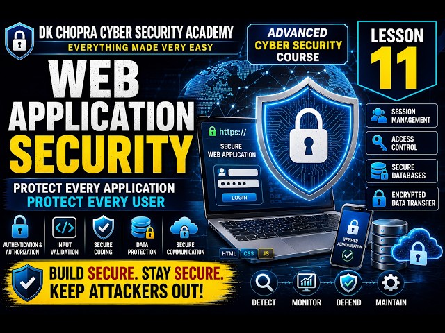 WEB APPLICATION SECURITY EXPLAINED | CYBER SECURITY LESSON 11 | ADVANCED COURSE