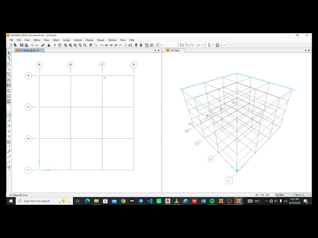 Analysis of a Simply Supported Beam using Sap2000