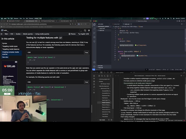 Day 53 learning web dev to make cool stuff | study, code, hangout
