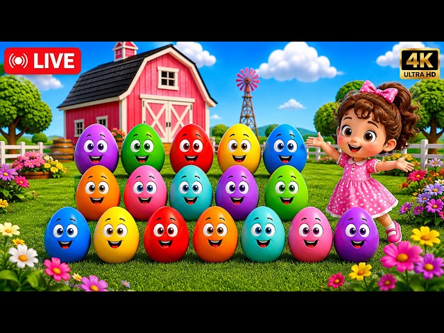 English Kids Songs | English Rhymes For Kids | Learn Colors & Numbers With Colorful Eggs | Kids Song