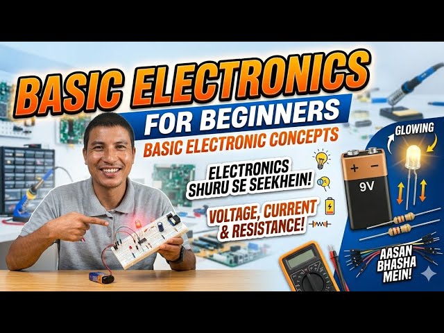 Basic Electronics for Beginners | Basic Electronic Concepts (In Hindi)