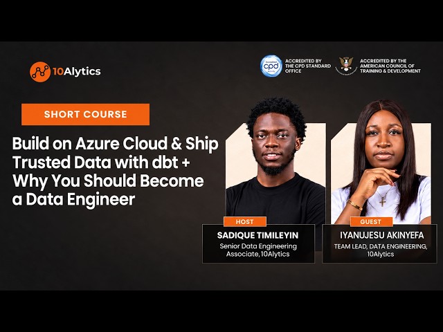 Build on Azure Cloud & Ship Trusted Data with dbt + Why You Should Become a Data Engineer