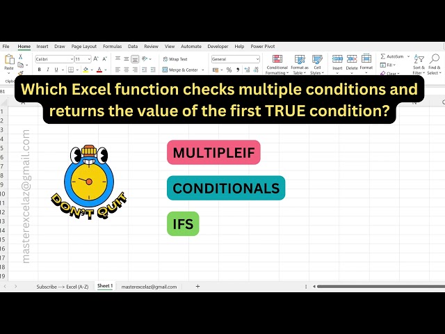 #405 - Excel formula question and answer