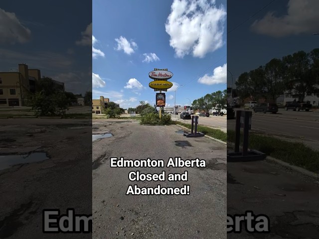 Tim Hortons Closed in Edmonton Ab. #timhortons #sad #potholes #alberta #edmonton