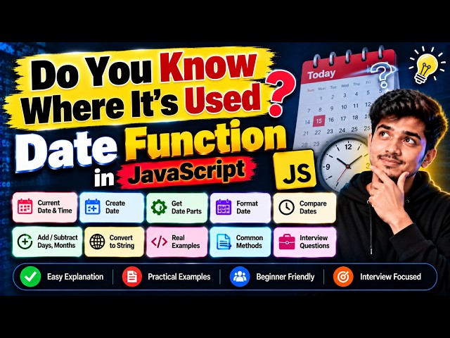 Date in JavaScript | Current Date & Time | Easy Explanation for Beginners