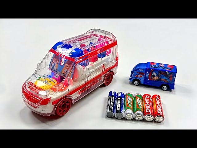 Unboxing caterpillar RC car,remote control RC city bus,EV 3D Ambulance,EV Octopus Car
