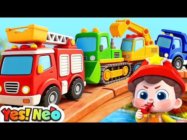 Learn Excavator, Loader, Crane Truck | Construction Trucks | Nursery Rhymes & Kids Songs | Yes! Neo