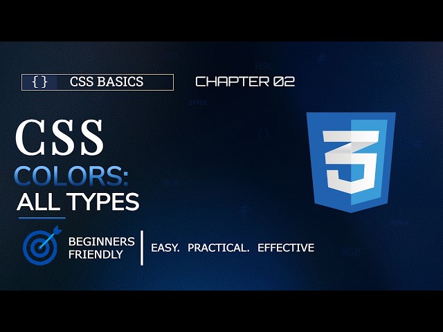 CSS Full Course in Urdu/Hindi | Chapter 02 CSS Colors All Types | Css Tutorial For Beginners To Pro