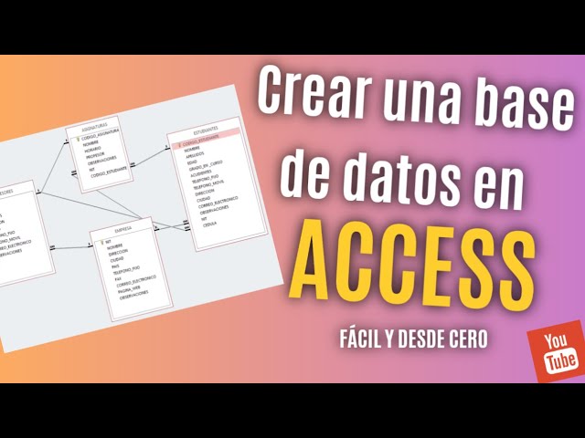 Como crear una base de datos en ACCESS (Fácil y desde cero)